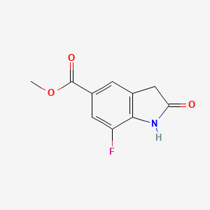 molecular formula C10H8FNO3 B1504498 7-氟-2-氧代吲哚啉-5-羧酸甲酯 CAS No. 1260879-22-8