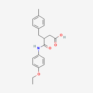 molecular formula C20H23NO4 B15045001 N-(4-Ethoxy-phenyl)-3-(4-methyl-benzyl)-succinamic acid 