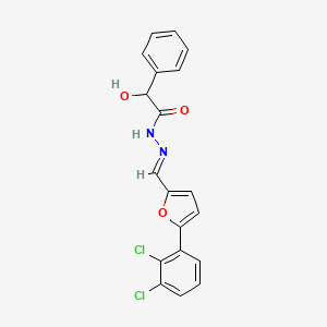 molecular formula C19H14Cl2N2O3 B15045011 N'-{(E)-[5-(2,3-dichlorophenyl)furan-2-yl]methylidene}-2-hydroxy-2-phenylacetohydrazide 