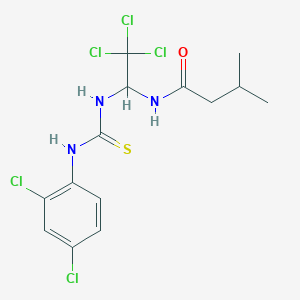 3-Methyl-N-(2,2,2-trichloro-1-{[(2,4-dichlorophenyl)carbamothioyl]amino}ethyl)butanamide