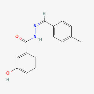 3-Hydroxy-N'-[(E)-(4-methylphenyl)methylidene]benzohydrazide