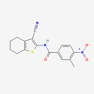 N-(3-cyano-4,5,6,7-tetrahydro-1-benzothiophen-2-yl)-3-methyl-4-nitrobenzamide