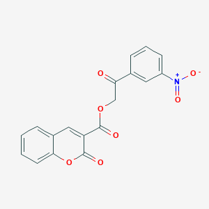 molecular formula C18H11NO7 B15045024 [2-(3-nitrophenyl)-2-oxoethyl] 2-oxochromene-3-carboxylate 