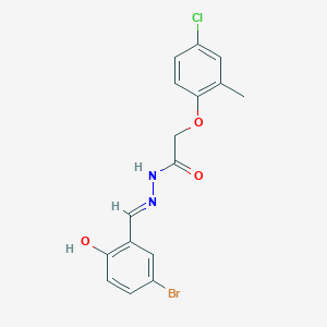 N'-[(E)-(5-bromo-2-hydroxyphenyl)methylidene]-2-(4-chloro-2-methylphenoxy)acetohydrazide