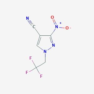 3-Nitro-1-(2,2,2-trifluoroethyl)-1H-pyrazole-4-carbonitrile