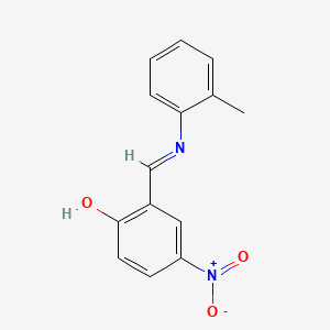 Phenol, 2-[[(2-methylphenyl)imino]methyl]-4-nitro-