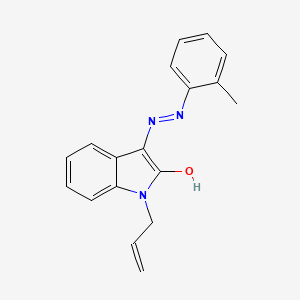 molecular formula C18H17N3O B15045056 1-Allyl-3-(o-tolyl-hydrazono)-1,3-dihydro-indol-2-one 