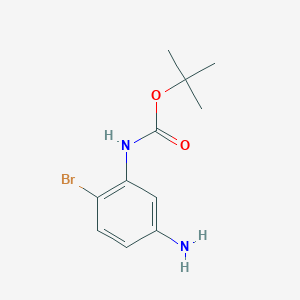 molecular formula C11H15BrN2O2 B1504506 叔丁基(5-氨基-2-溴苯基)氨基甲酸酯 CAS No. 885270-68-8