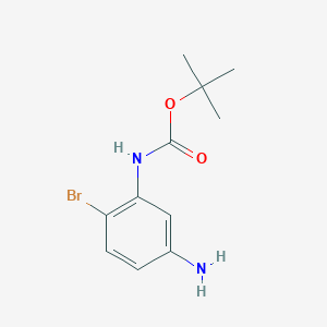 molecular formula C11H15BrN2O2 B1504506 (5-Amino-2-bromo-phenyl)-carbamic acid tert-butyl ester CAS No. 885270-68-8