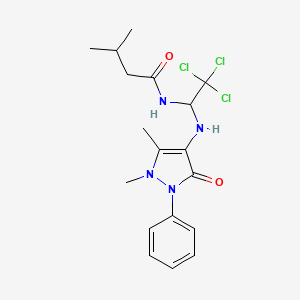 3-methyl-N-{2,2,2-trichloro-1-[(1,5-dimethyl-3-oxo-2-phenyl-2,3-dihydro-1H-pyrazol-4-yl)amino]ethyl}butanamide