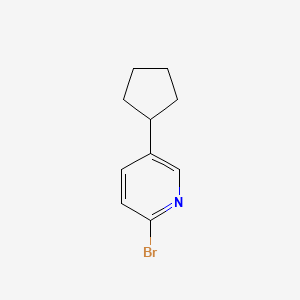 molecular formula C10H12BrN B15045093 2-Bromo-5-cyclopentylpyridine 