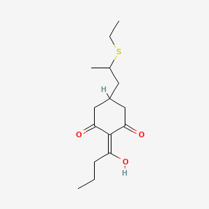 2-Cyclohexen-1-one, 5-(2-(ethylthio)propyl)-3-hydroxy-2-(1-oxobutyl)-