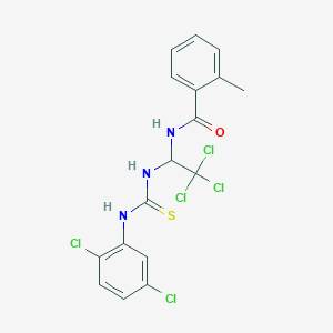 2-methyl-N-(2,2,2-trichloro-1-{[(2,5-dichlorophenyl)carbamothioyl]amino}ethyl)benzamide