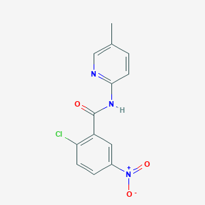 molecular formula C13H10ClN3O3 B15045135 2-chloro-N-(5-methylpyridin-2-yl)-5-nitrobenzamide CAS No. 313516-67-5