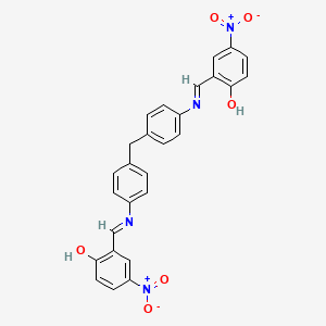 2-((E)-{[4-(4-{[(E)-(2-Hydroxy-5-nitrophenyl)methylidene]amino}benzyl)phenyl]imino}methyl)-4-nitrophenol