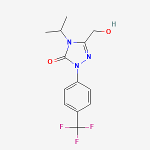 molecular formula C13H14F3N3O2 B1504517 3-(Hydroxymethyl)-4-isopropyl-1-(4-(trifluoromethyl)phenyl)-1H-1,2,4-triazol-5(4H)-one CAS No. 1050441-89-8