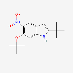 molecular formula C16H22N2O3 B1504519 6-Tert-butoxy-2-tert-butyl-5-nitro-1H-indole CAS No. 952664-74-3