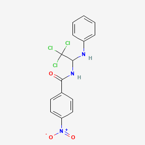 4-nitro-N-[2,2,2-trichloro-1-(phenylamino)ethyl]benzamide