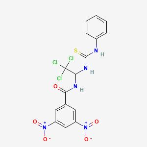 N-{1-[(anilinocarbothioyl)amino]-2,2,2-trichloroethyl}-3,5-dinitrobenzamide