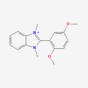 molecular formula C17H19N2O2+ B15045239 2-(2,5-dimethoxyphenyl)-1,3-dimethyl-1H-benzimidazol-3-ium 