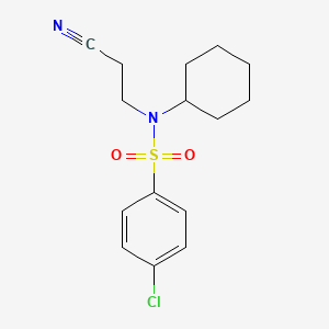 4-chloro-N-(2-cyanoethyl)-N-cyclohexylbenzenesulfonamide