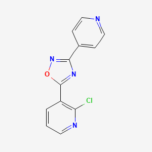 molecular formula C12H7ClN4O B15045265 2-Chloro-3-(3-pyridin-4-yl-[1,2,4]oxadiazol-5-yl)-pyridine 