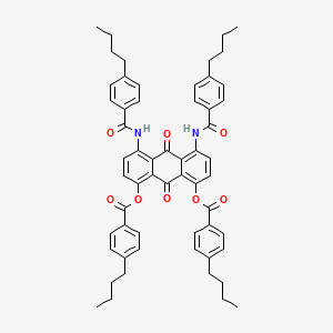 molecular formula C58H58N2O8 B15045295 4,5-Bis{[(4-butylphenyl)carbonyl]amino}-9,10-dioxo-9,10-dihydroanthracene-1,8-diyl bis(4-butylbenzoate) CAS No. 5308-92-9