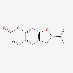 molecular formula C14H12O3 B15045313 2-(Prop-1-EN-2-YL)-2H,3H,7H-furo[3,2-G]chromen-7-one 