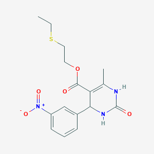 2-(Ethylsulfanyl)ethyl 6-methyl-4-(3-nitrophenyl)-2-oxo-1,2,3,4-tetrahydropyrimidine-5-carboxylate