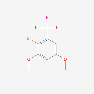 molecular formula C9H8BrF3O2 B15045331 2-Bromo-1,5-dimethoxy-3-(trifluoromethyl)benzene 