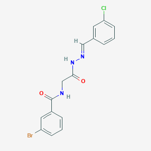 3-Bromo-N-(2-(2-(3-chlorobenzylidene)hydrazino)-2-oxoethyl)benzamide