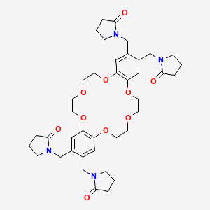 1-({3,13,14-Tris[(2-oxo-1-pyrrolidinyl)methyl]-6,7,9,10,17,18,20,21-octahydrodibenzo[b,k][1,4,7,10,13,16]hexaoxacyclooctadecin-2-yl}methyl)-2-pyrrolidinone