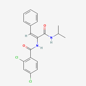 molecular formula C19H18Cl2N2O2 B15045365 2,4-Dichloro-N-(1-isopropylcarbamoyl-2-phenyl-vinyl)-benzamide 