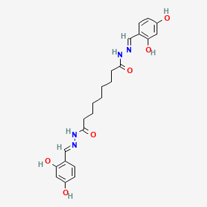 molecular formula C23H28N4O6 B15045371 N'~1~,N'~9~-bis[(E)-(2,4-dihydroxyphenyl)methylidene]nonanedihydrazide 