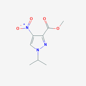 molecular formula C8H11N3O4 B15045425 Methyl 4-nitro-1-(propan-2-yl)-1H-pyrazole-3-carboxylate CAS No. 923283-85-6