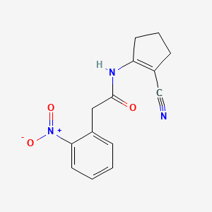 N-(2-cyanocyclopent-1-en-1-yl)-2-(2-nitrophenyl)acetamide