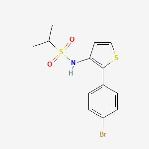 molecular formula C13H14BrNO2S2 B1504545 N-(2-(4-Bromophenyl)thiophen-3-YL)propane-2-sulfonamide CAS No. 916429-85-1