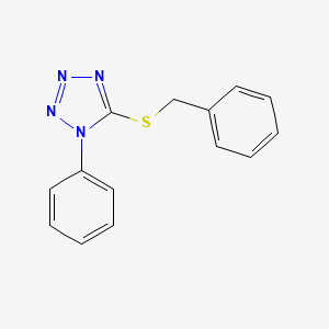 molecular formula C14H12N4S B15045458 5-(benzylsulfanyl)-1-phenyl-1H-tetrazole 