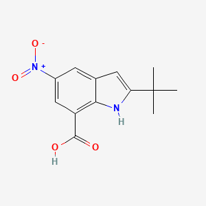 molecular formula C13H14N2O4 B1504546 2-Tert-butyl-5-nitro-1H-indole-7-carboxylic acid CAS No. 952664-99-2