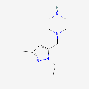 1-[(1-ethyl-3-methyl-1H-pyrazol-5-yl)methyl]piperazine