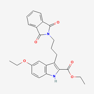 ethyl 3-[3-(1,3-dioxoisoindol-2-yl)propyl]-5-ethoxy-1H-indole-2-carboxylate