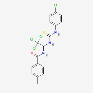 4-methyl-N-(2,2,2-trichloro-1-{[(4-chloroanilino)carbothioyl]amino}ethyl)benzamide