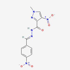 1-methyl-4-nitro-N'-[(E)-(4-nitrophenyl)methylidene]-1H-pyrazole-3-carbohydrazide