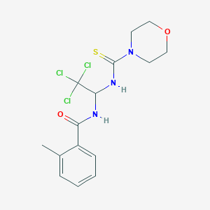 2-Methyl-N-{2,2,2-trichloro-1-[(morpholine-4-carbothioyl)amino]ethyl}benzamide