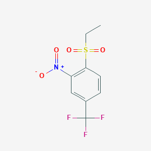 molecular formula C9H8F3NO4S B1504552 1-(Ethylsulfonyl)-2-nitro-4-(trifluoromethyl)benzene CAS No. 364-00-1