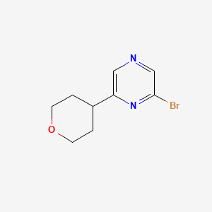 2-Bromo-6-(oxan-4-yl)pyrazine