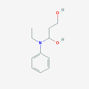 molecular formula C11H17NO2 B1504553 1-(Ethyl(phenyl)amino)propane-1,3-diol CAS No. 313640-99-2