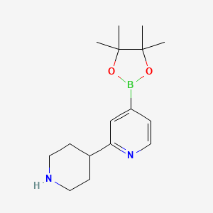 2-(Piperidin-4-YL)-4-(4,4,5,5-tetramethyl-1,3,2-dioxaborolan-2-YL)pyridine