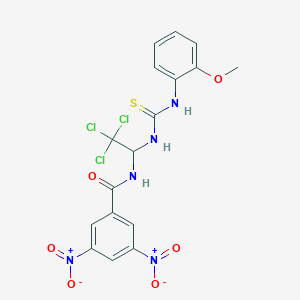 3,5-dinitro-N-(2,2,2-trichloro-1-{[(2-methoxyanilino)carbothioyl]amino}ethyl)benzamide