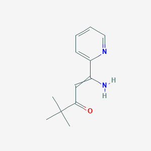 1-Amino-4,4-dimethyl-1-(pyridin-2-yl)pent-1-en-3-one